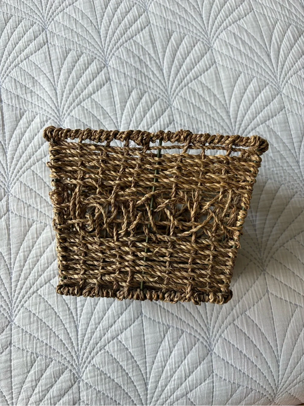 Handwoven Seagrass Storage Basket - Natural Brown